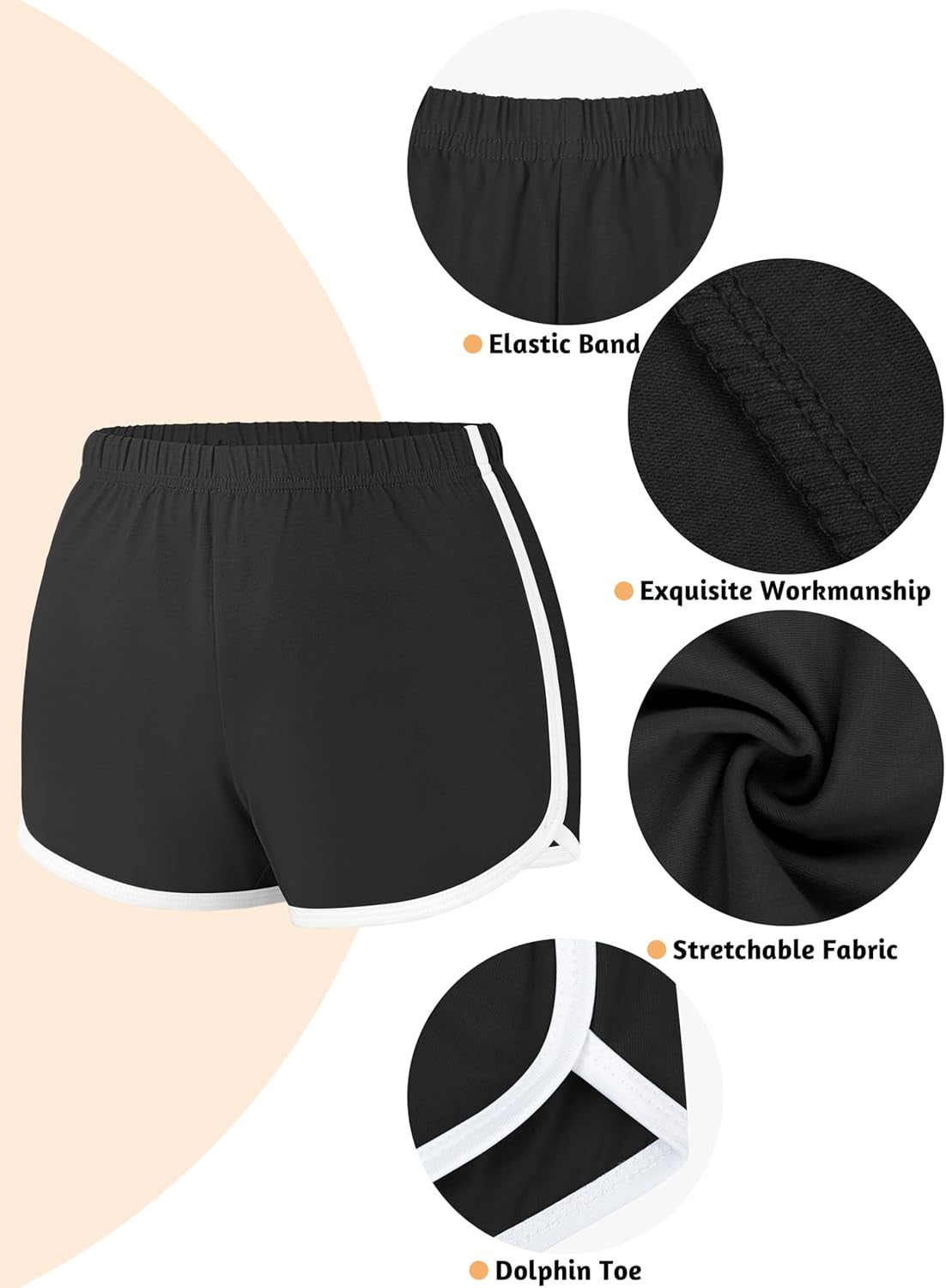 4 Pack Athletic Womens Shorts