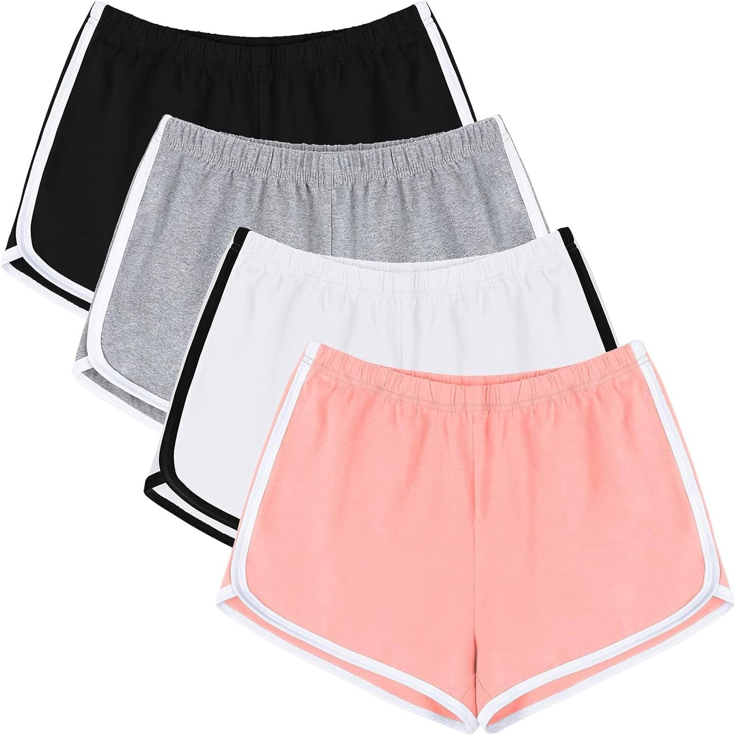 4 Pack Athletic Womens Shorts