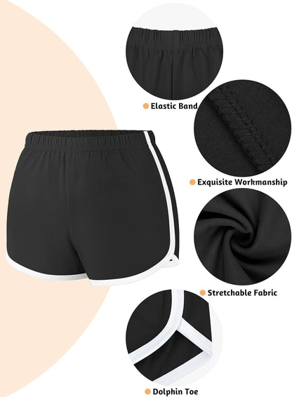 4 Pack Athletic Womens Shorts 